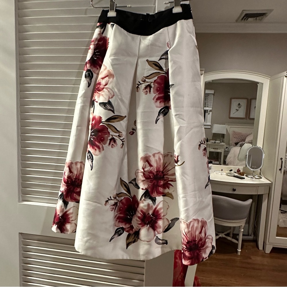 White House black market midi skirt